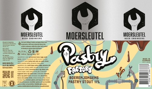 Moersleutel Pastry Factory Boerenjongens Stout, 44 cl ds